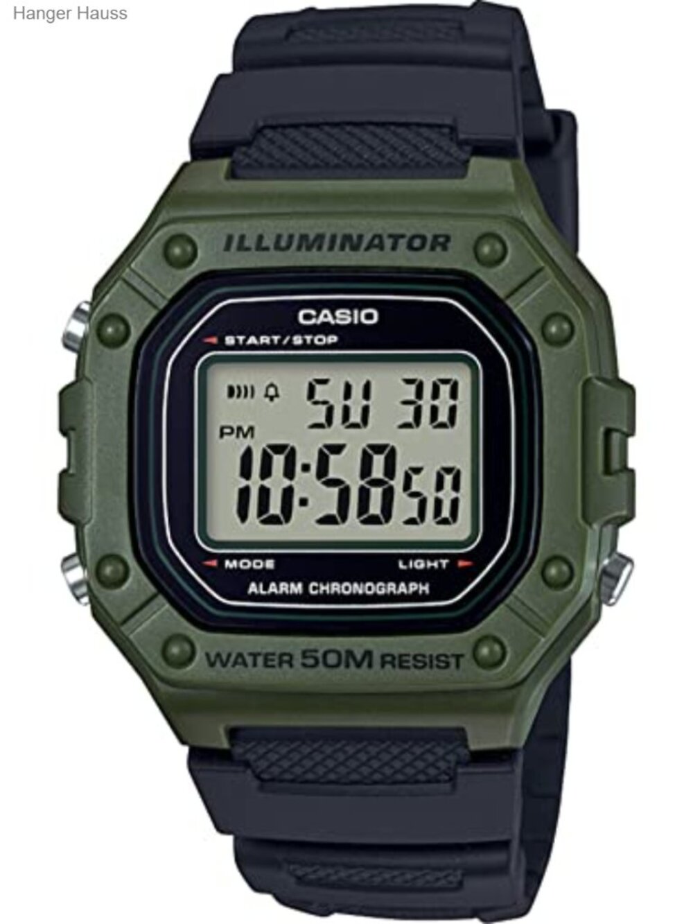 Mens Digital Watch LED Backlight Quartz 50M Water Resistant Casual